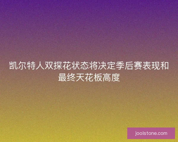 凯尔特人双探花状态将决定季后赛表现和最终天花板高度