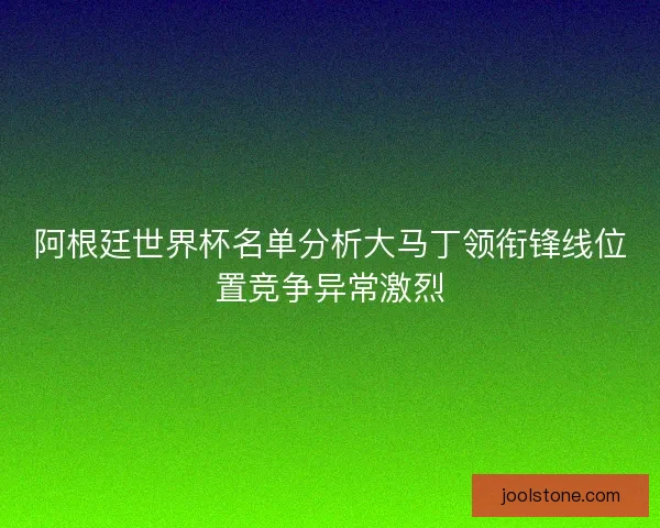 阿根廷世界杯名单分析大马丁领衔锋线位置竞争异常激烈